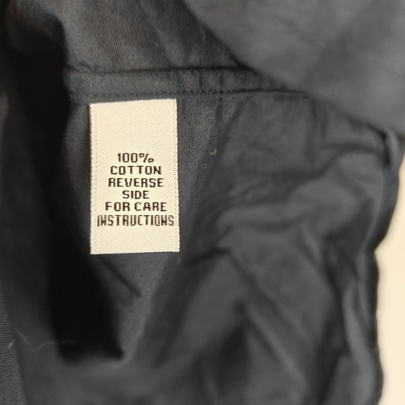 Ann Mashburn Button Up Boyfriend ShirtIn Navy Poplin Size Small Women's - Picture 15 of 16